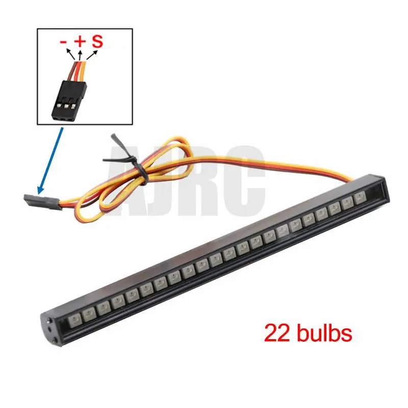 Suitable For 1/10 Analog Climbing Vehicle Trx4 Scx10 Ii Axial 155mm White Red Blue Purple Metal Top Row Lights Ch3 Control Led