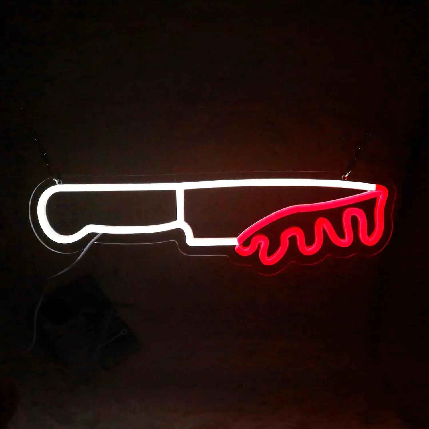 

Bloody Knife Neon Sign Dimmable Neon Lights for Bar Pub Man Cave Game Room Horror Room Decor Aesthetics Draw Birthday Gifts