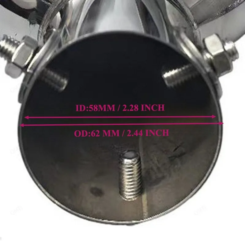 Exhaust Tip Universal Double Outlet Nozzle Rear Muffler Tip Stainless Steel Square Mouth Exhaust Pipe Muffler Car Accessories