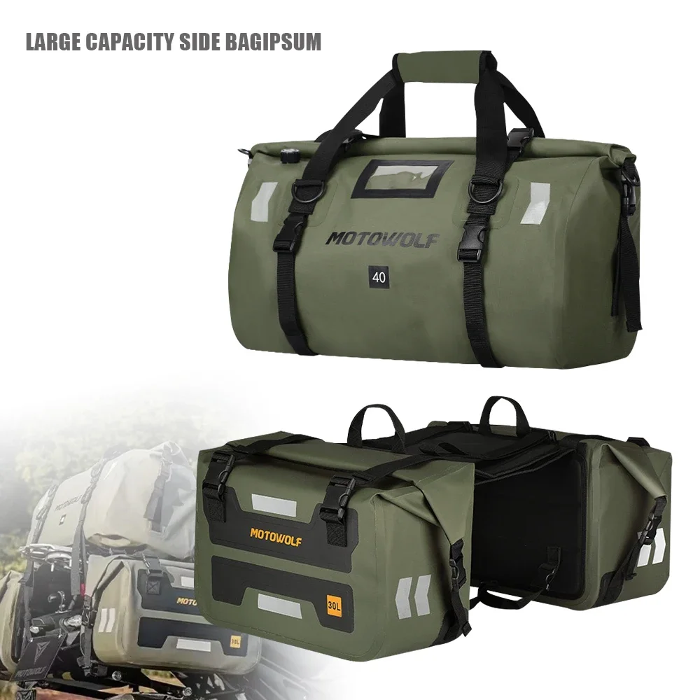 Motorcycle Bags Waterproof Outdoor Large Capacity ATV Motorcycle Luggage Saddle Bag Rear Seat Bags - view 6