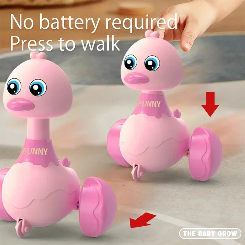 Macchinine giocattolo per bambini Altalena per bambini Press And Go Cute Duck Car Giocattoli educativi per ragazzi Ragazze Tirare indietro Macchinine giocattolo Regali di Natale per bambini