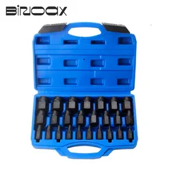 Binoax Screw Extractor Set with Box 25Pcs Hex Head Multi-Spline Bolt Set Chrome Molybdenum Alloy Steel Rounded Bolt Remover