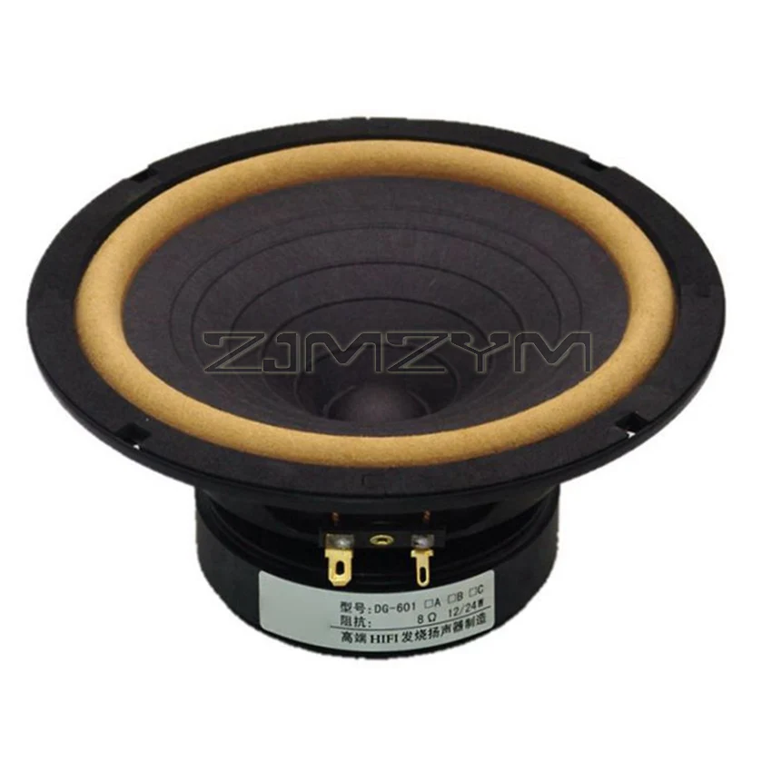 1 Pieces  6.5\'\' Full Frequency Speaker Driver Unit Referrence to Diatone P-610S Leather Suspension 4/8ohm 12W/25W Max