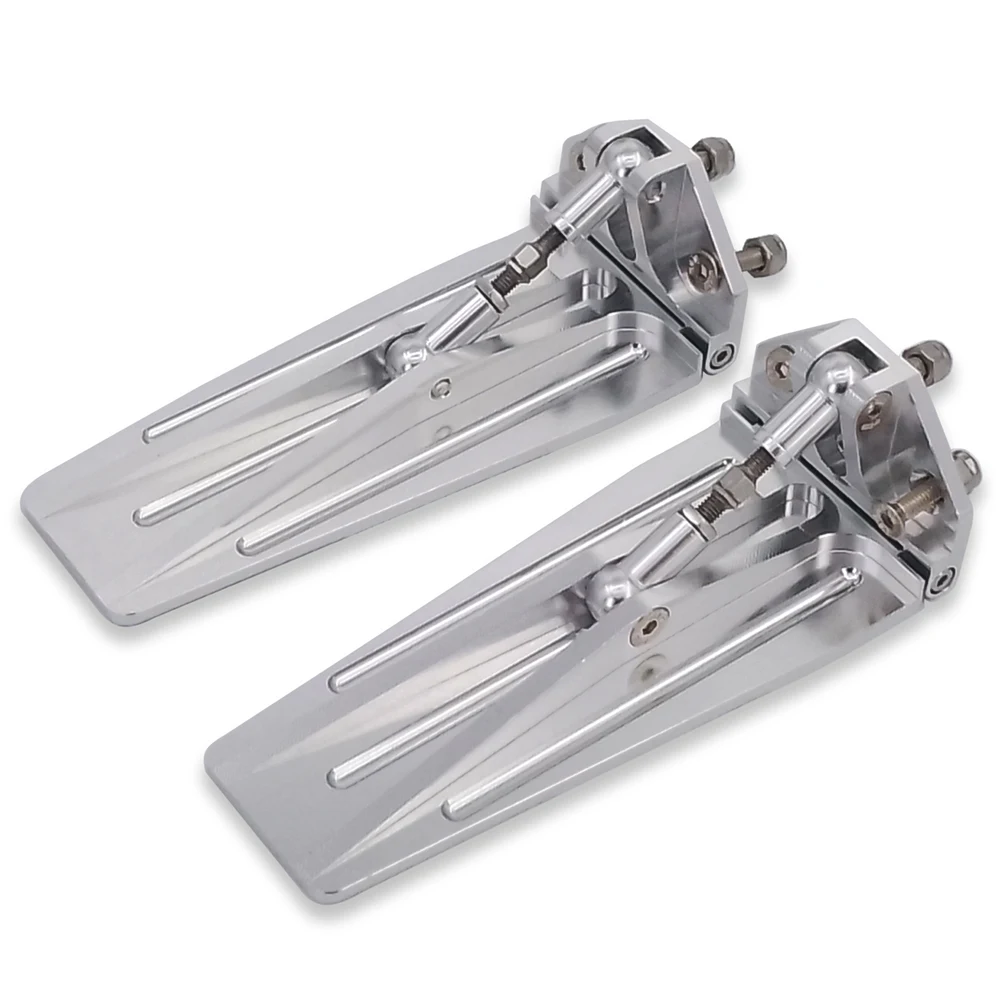 

1Pair RC Boat Trim Tabs Metal CNC Trim Flaps 90mm for Lucas Oil RC Speed Boat Racing Oval VEE Model DIY Parts