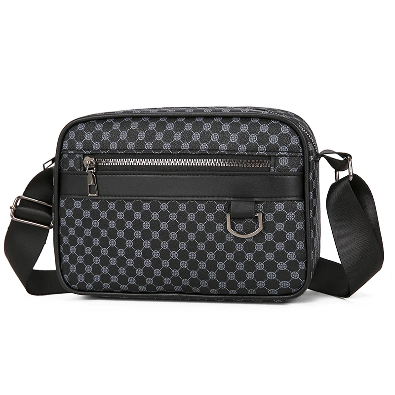 Bolso de hombro con estampado de moda para hombre, bandolera de mensajero de piel sintética, bolso de estilo Vintage para hombre, bolso de hombro, regalo para hombre