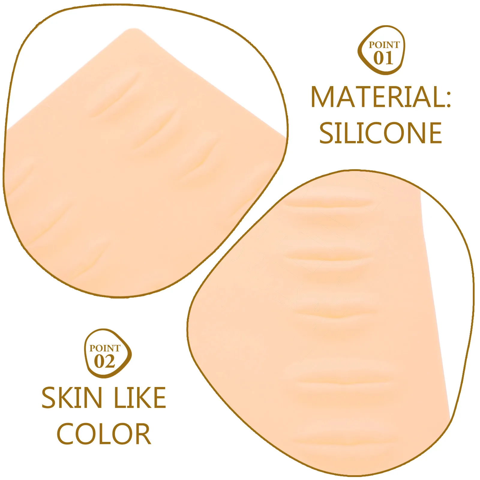 3D Silicone Practice Skin Sheets Microblading Eyebrow Eyeliner Training Fake Skin for and Lash Extensions