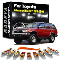 BADEYA 9Pcs Car Accessories For Toyota 4Runner II MK2 1989 1990 1991 1992 1993 1994 1995 LED Interior Map Dome Light Lamp Kit