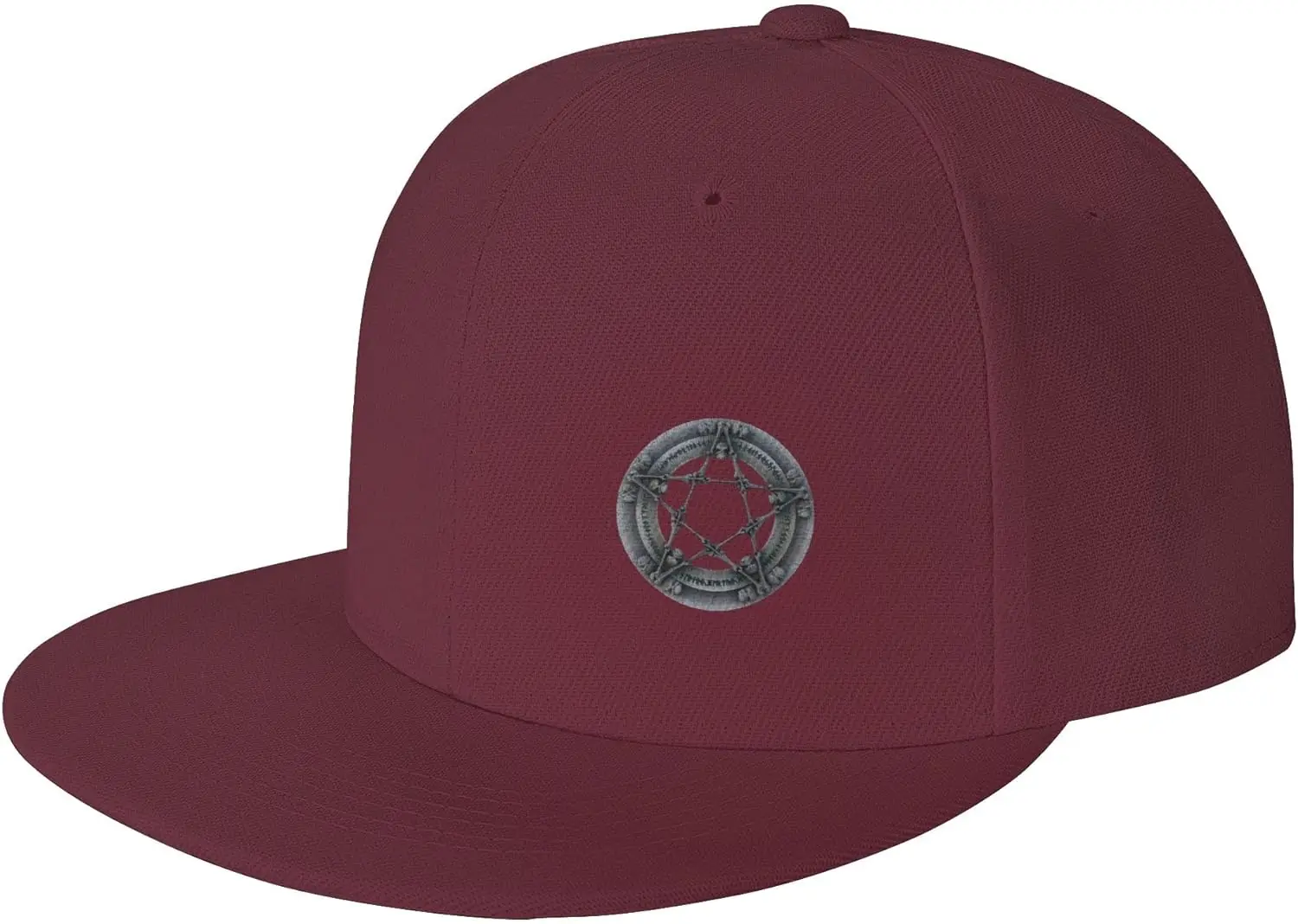 Snapback Hoed Met Platte Rand Voor Mannen-Mysterie Gothic Pentagram Prints Verstelbare Baseballpet