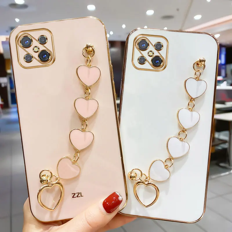 Luxury Plating Love Bracelet Anti-fall Case for OPPO Reno4 Z 5G Cases For OPPO Reno 4Z Sexy Cover Case Reno4 z 5G