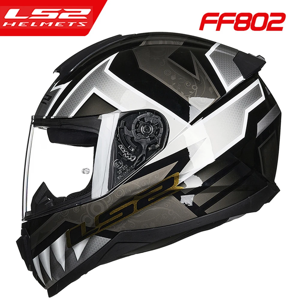 LS2-Casque de moto intégral approuvé ECE, casques de course de motocross clown originaux, puzzles, FF802