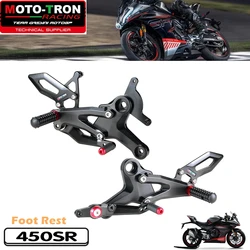 MOTO-TRON Motorcycle CNC Adjustable Rear Set Rearsets Footrest Foot Rest  For cfmoto 450 sr 450srs 2022-2023-2024-2025