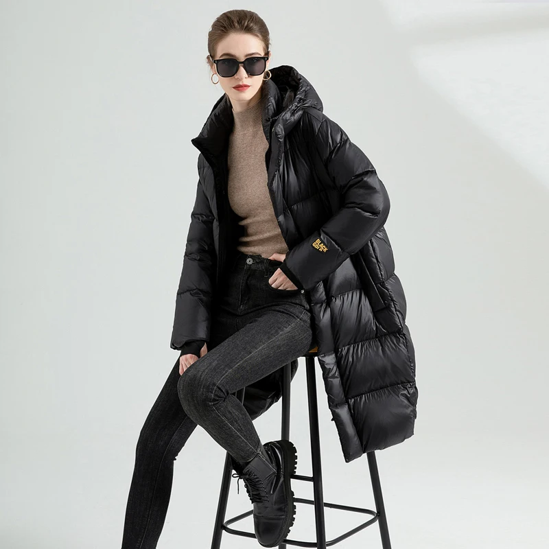 2023 New Winter Down Coats Women Warm Thick Long Puffer Jacket Female Portable Unisex Outerwear Lady Hooded Down Parka For Women