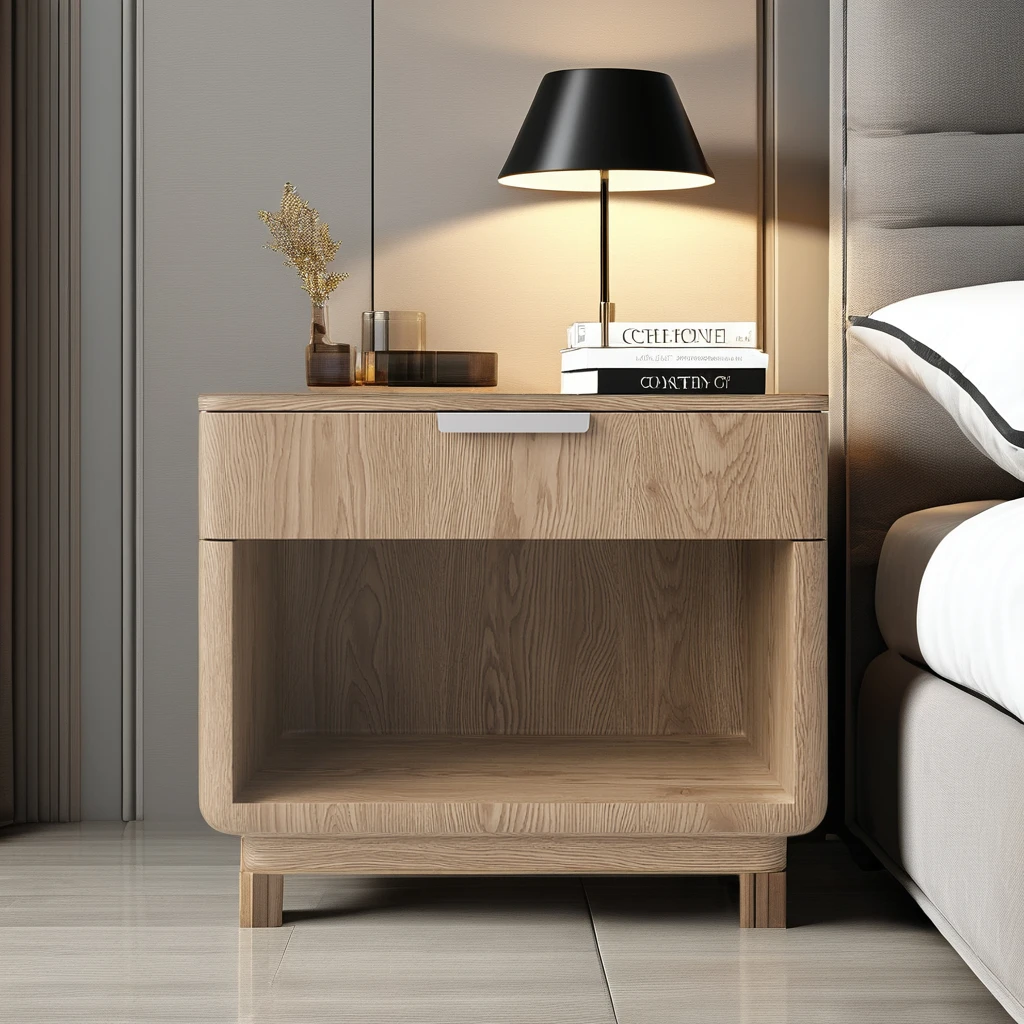 

2024 new bedside table bedroom furniture bedside table luxury wooden bedside table