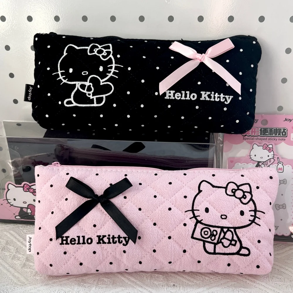 

Genuine Sanrio Hello Kitty Stationery Pouch Travel Portable Cosmetic Bag Cartoon Large-Capacity Pencil Case Girls Birthday Gifts