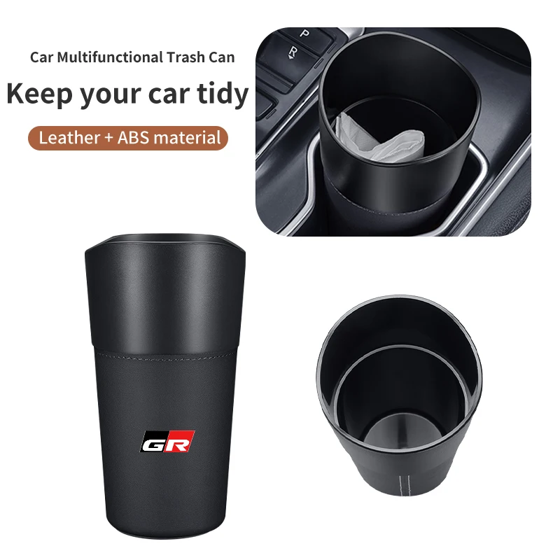 Car Trash Can Mini Leather Wather Cup Sink Organizer For Dongfeng Voyah Dreamer Free 2021 2022 2023 2024 Interior Accessories