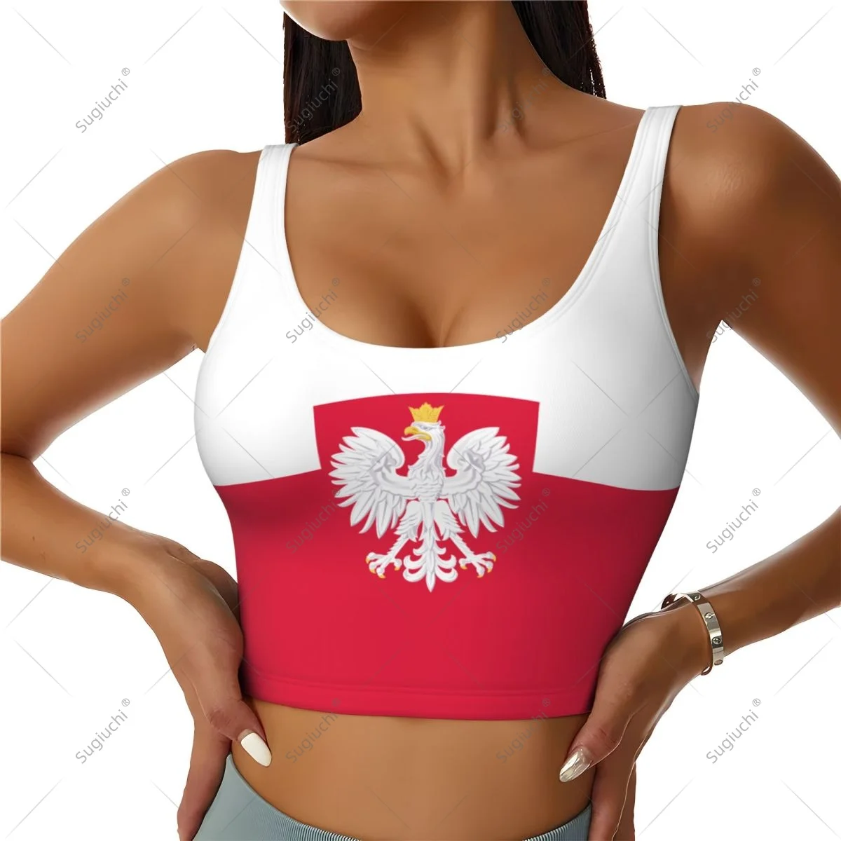 

Женский спортивный жилет с флагом Польши для занятий спортом, легкий, модный, для йоги и тренировок