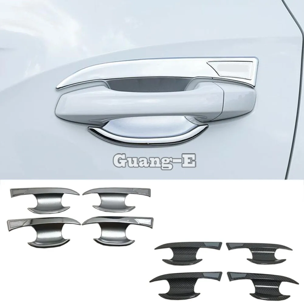 For Volkswagen VW T-ROC TROC 2017 2018 2019 2020 2021 Car Body Detector ABS Chrome External Sticker Lamp Frame Door Bowl Armrest