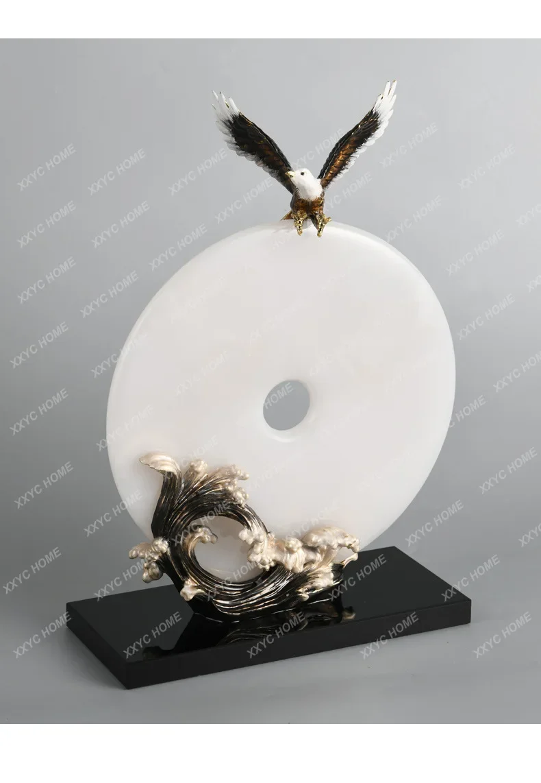 

Grand plans, jade safety buckle ornament, home furnishing, living room entrance wine cabinet decoration