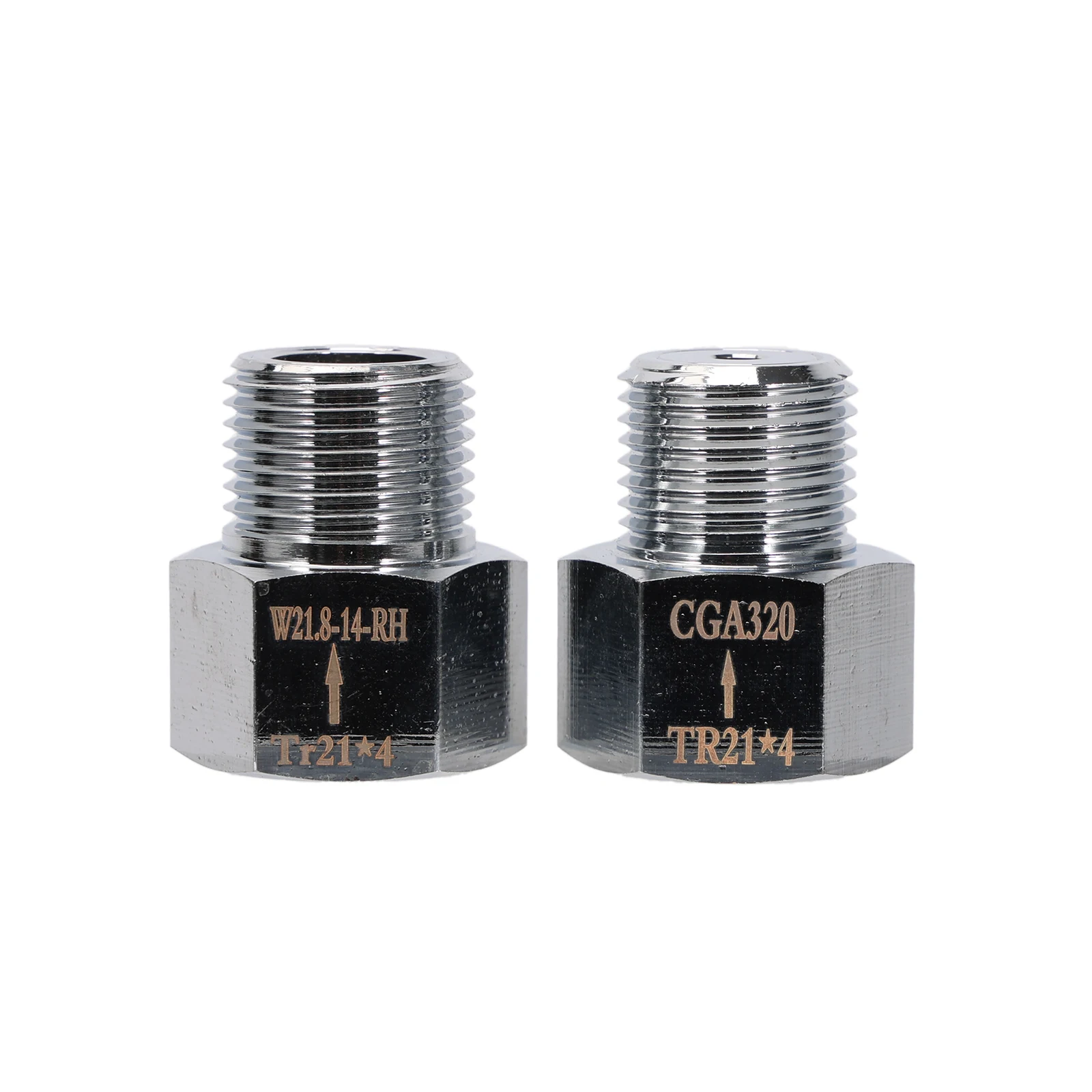 Convertidor adaptador de cilindro de flujo de Soda cromado Tr21 * 4 a W21.8(CGA320) reguladores de tanque de Co2 de cerveza casera Kegging de elaboración casera