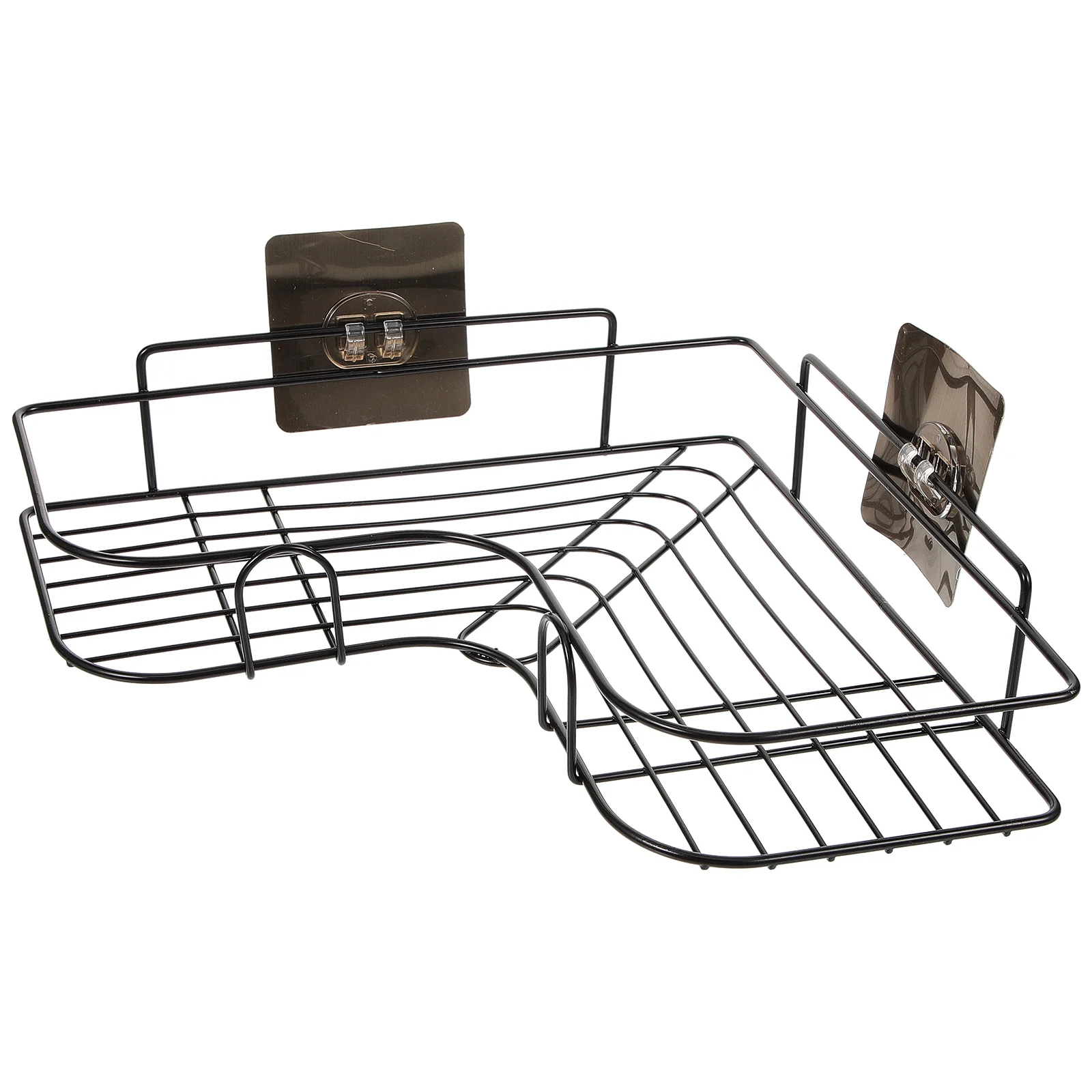 

Black Washbasin Shelf Bathroom Mounted Storage Rack Triangle Shelves Wall Organizer Metal Corner Stand Sturdy Shower