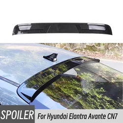ABS Plastic Car Roof Black Carbon Rear Trunk Spoiler Wings For 2020 2021 2023 Hyundai Elantra Avante CN7 Tuning Accessories