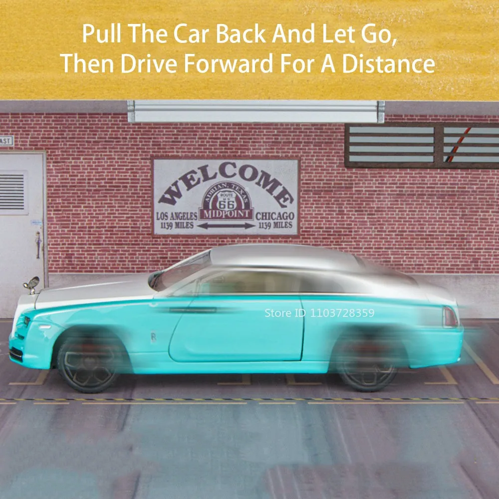 1:32 Rolls-royce Mansory Wraith Spielzeugmodellautos Legierung Diecast Spectre Fahrzeuge Sound Licht Türen geöffnet Zurückziehen für Jungen Geschenke