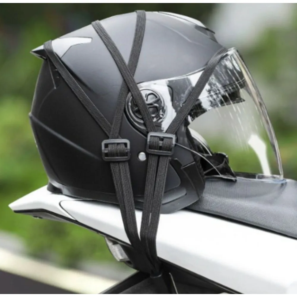Luggage Strap Universal Elastic Suitcase with Safety Hook-Versatile Helmet Mesh Gear Transport Durable Sleek Luggage Accessories