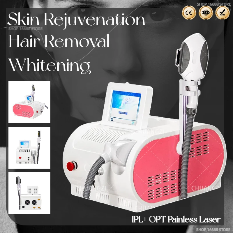 

Beauty Salon 550000 Shots IpL E light OPT Painless Laser Permanent Hair Removal Remove Color Spots Redblood Acne Photon Rejuvena