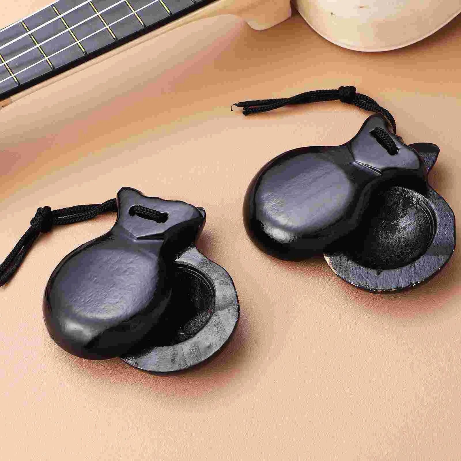 Allegro Wooden Spanish Castanets Black Toddler Adult Toy Music Instruments Percussion