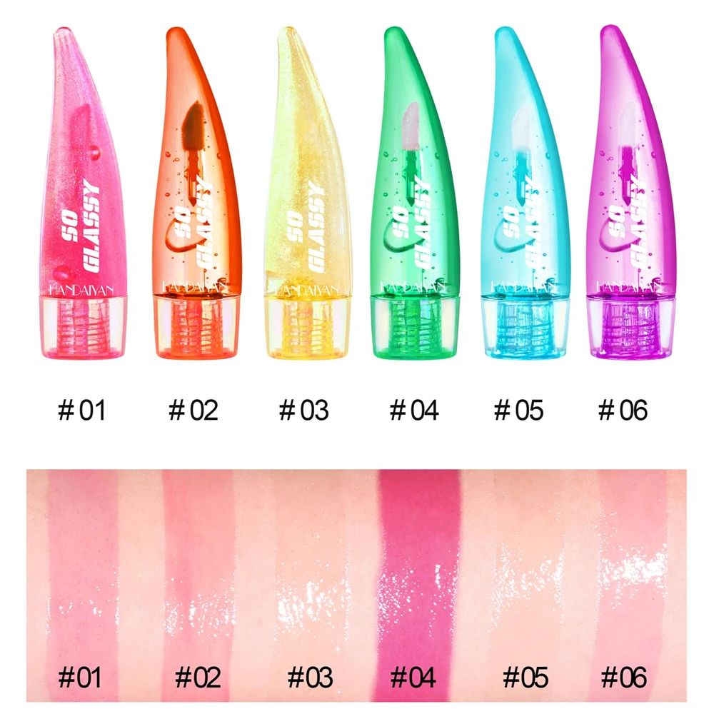 HANDAIYAN Aloe Vera Lip Oil Temperature Sensitive Color Changing Lip Glaze Moisturizing And Long Lasting Lip Color Cosmetics