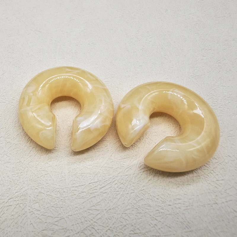 1 Paar Bonbon farbe runde Acryl Ohrclip Ohrringe für Frauen Mode einfache einfarbige Manschette C-förmigen Ohrring weiblichen Schmuck – Detail 24