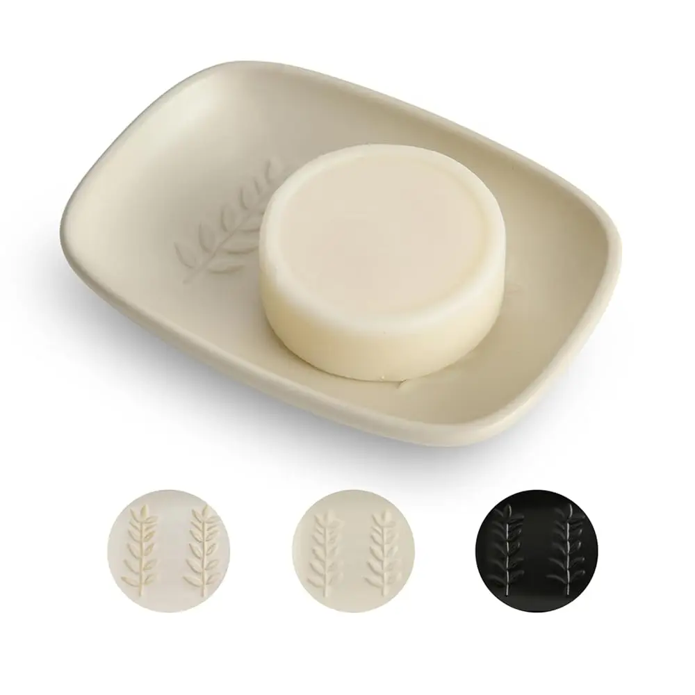 

Керамическая мыльница для ванной, подставка для мыла с выступами - сохраняет мыло сухим, из высококачественного фарфора, элегантный современный дизайн
