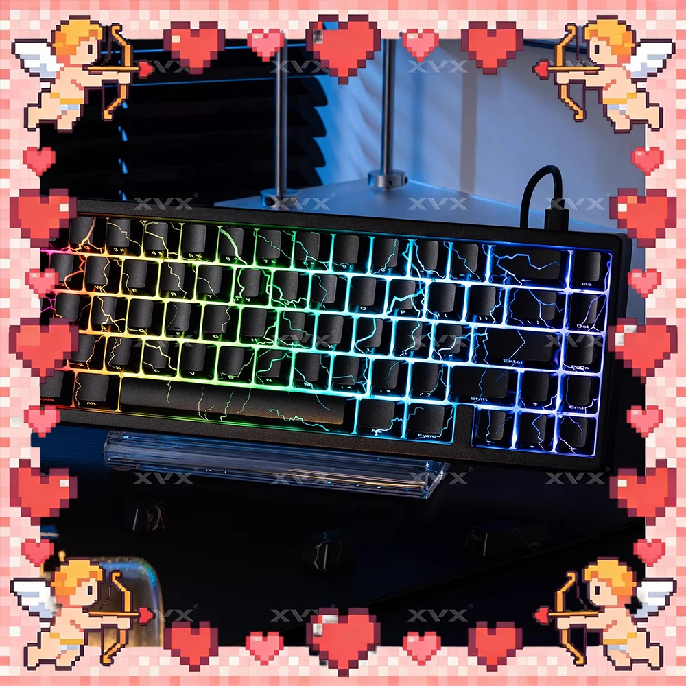 XVX Lightning Stripe 2.0 PC Keycaps Transparent Keycap OEM Height IMD Process Keyboard Keycaps Customized PC Accessories Gifts