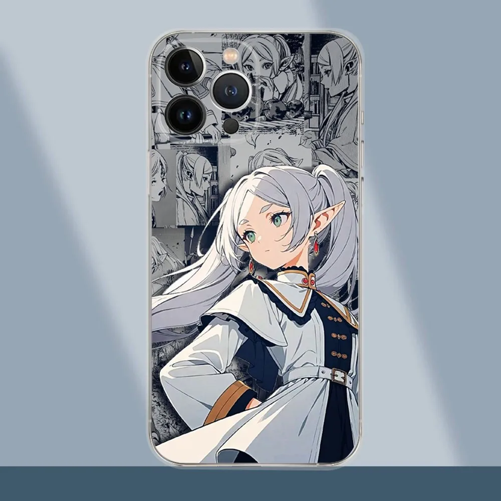 Anime F-Frieren Beyond Journeys End Phone Case For iPhone 15 14 13 12 11 Pro Xs Max Mini XR X 7 8 Plus Transparency Funda