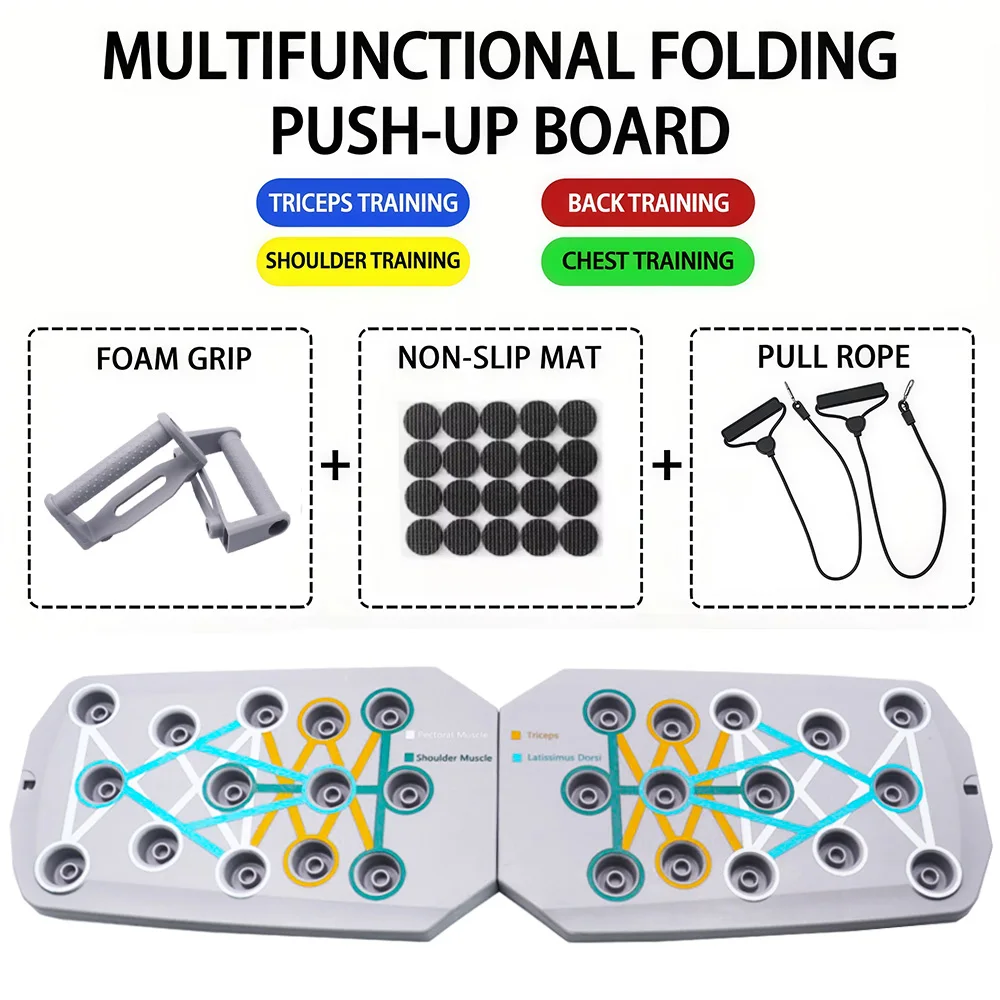 Push-up boardset Draagbare multifunctionele push-upstang Opvouwbare fitnessapparatuur voor borstbuikarmen/rugtraining