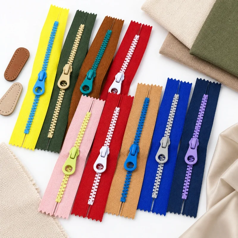 2/5/10Pcs 5# 15-30cm Resin Zippers Pencil Case Closed-End Zip Coin Purse Closure Storage Pouch Fastener DIY Sewing Accessories