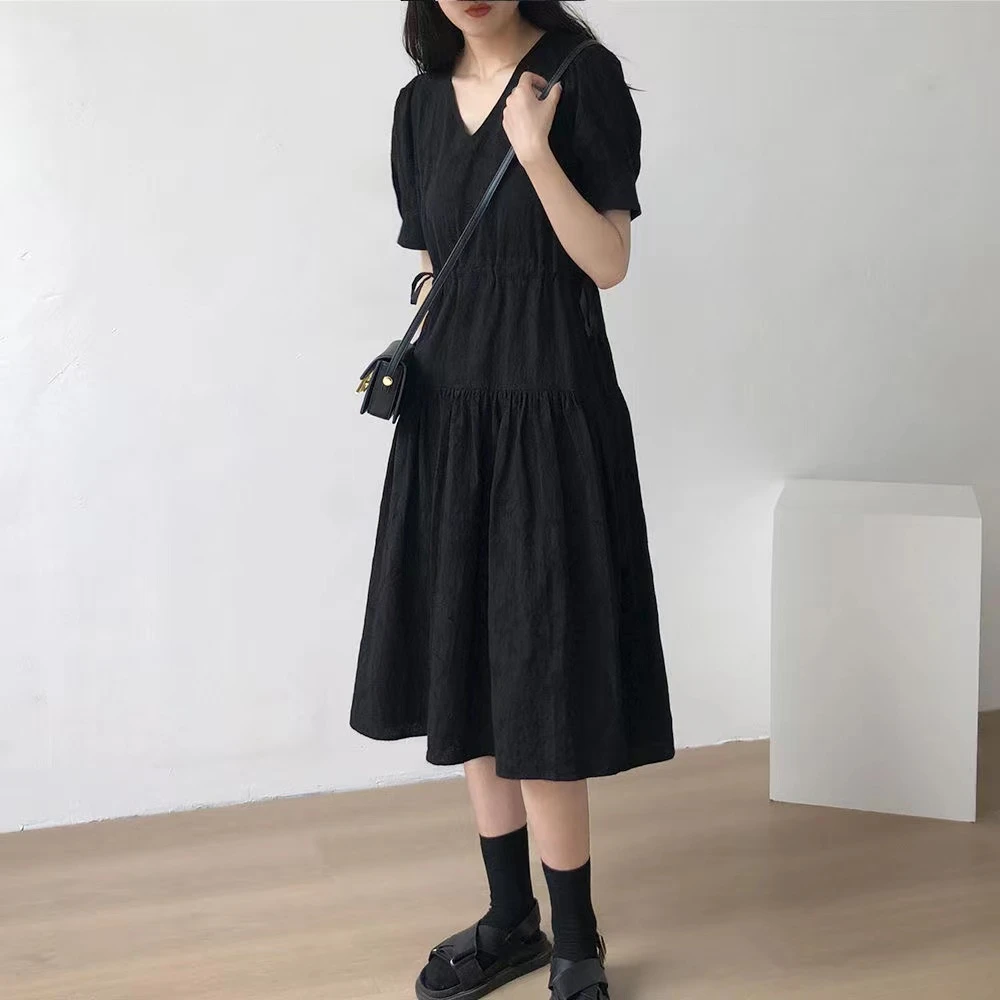 Dresses Short Sleeved Womens Mother Of The Bride Summer Rayon Elastic Suspender Halterneck Crisscross Waistless Patterned Street