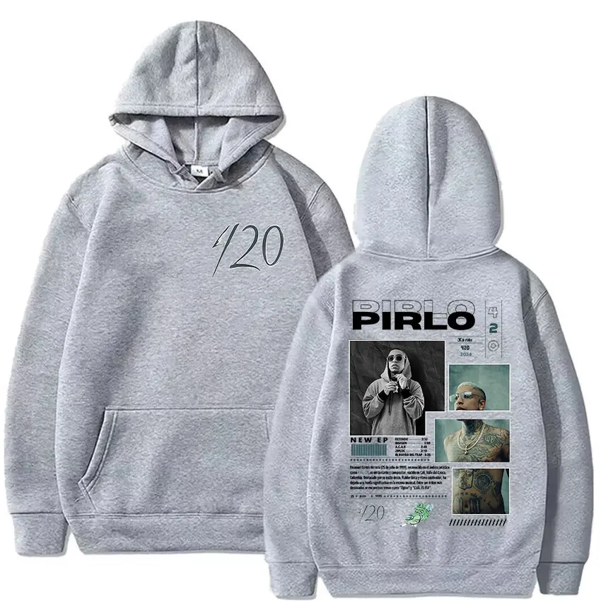 Rapper Pirlo 420 2025 New Album Merch Hoody Men's Vintage Oversized Pullover Sweatshirt Fans Gift Long Sleeve Hoodies Streetwear