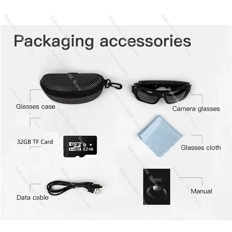 

4K HD Glasses Camera Video Driving Record Cycling Video Smart Glasses With Eyewear Camcorder For Outdoor Mini Camera