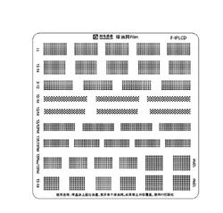 AMAOE F-IPLCD Screen Green Oil Film Stencil Mesh For iPhone Green Oil BGA Ball Planting Template Screen IC Repair Tool