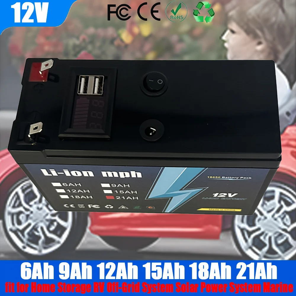 

New 12.6V High Quality 21AH Lithium Battery with Built-in BMS fit for Home Storage RV Off-Grid System Solar Power System Marine