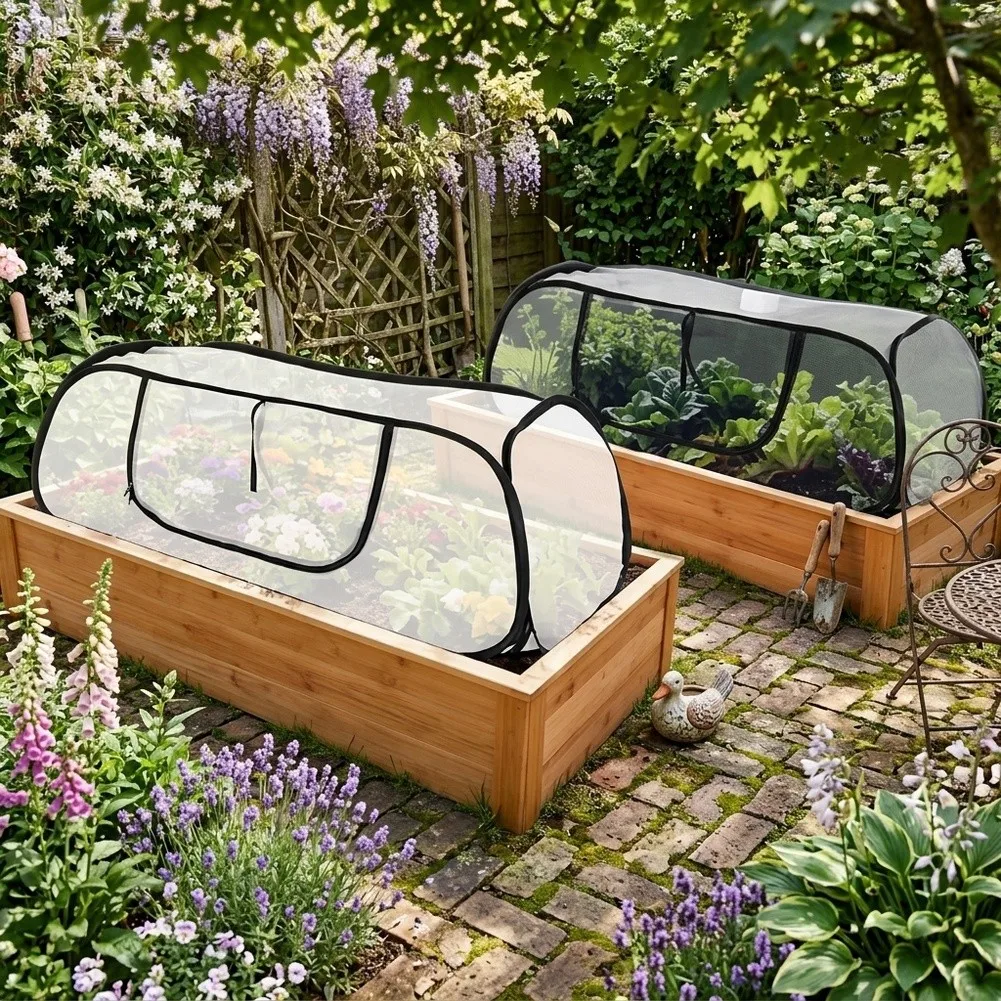 Raised Garden Bed Covers Mesh Plant & Vegetable Cover Indoor Gardening Greenhouse Accessories Plants Covers Products