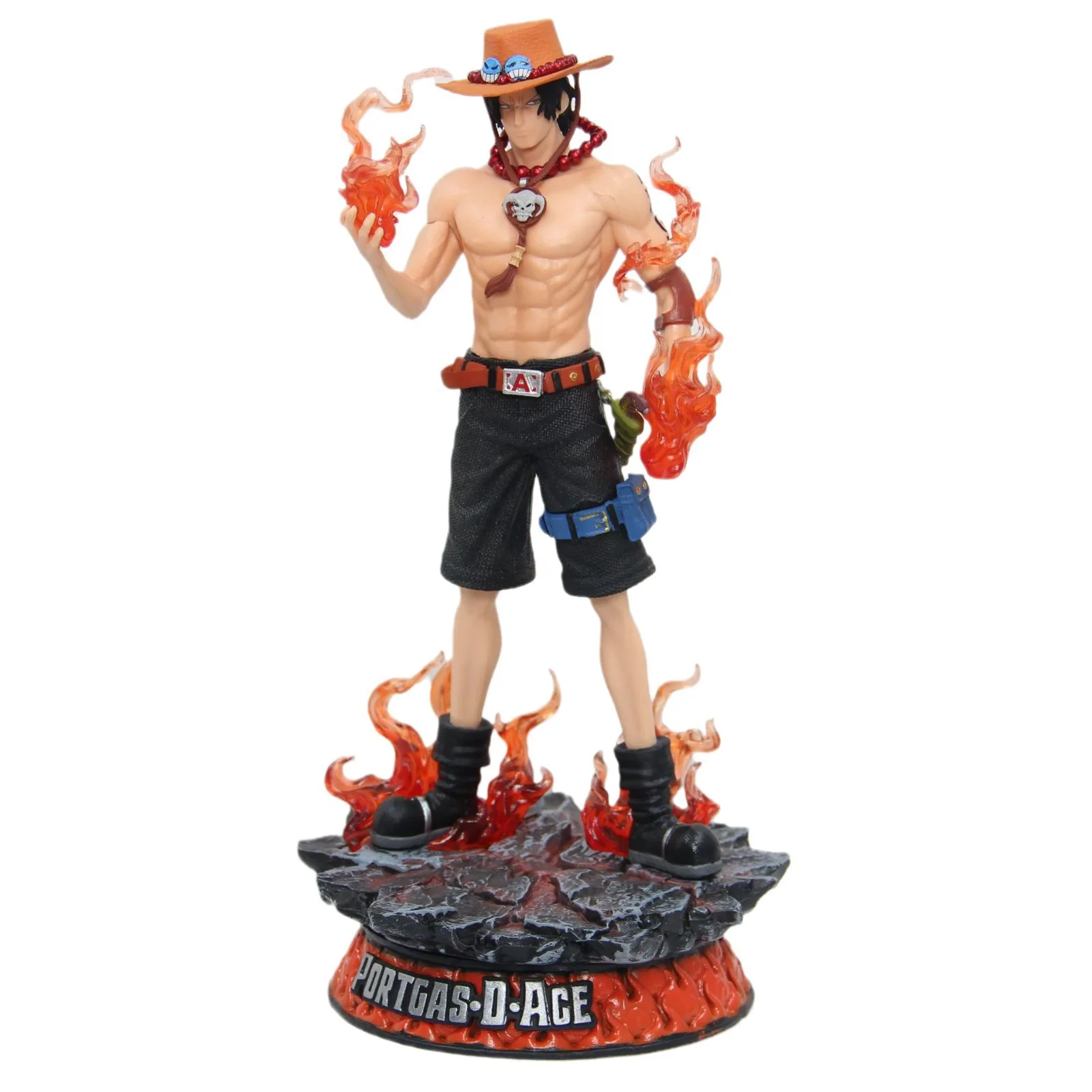 70cm New One Piece 1/3 Ace Gk Fantasy Third Anniversary Super Huge Collect Figures Trendy Statue Anime Decoration Christmas Gift