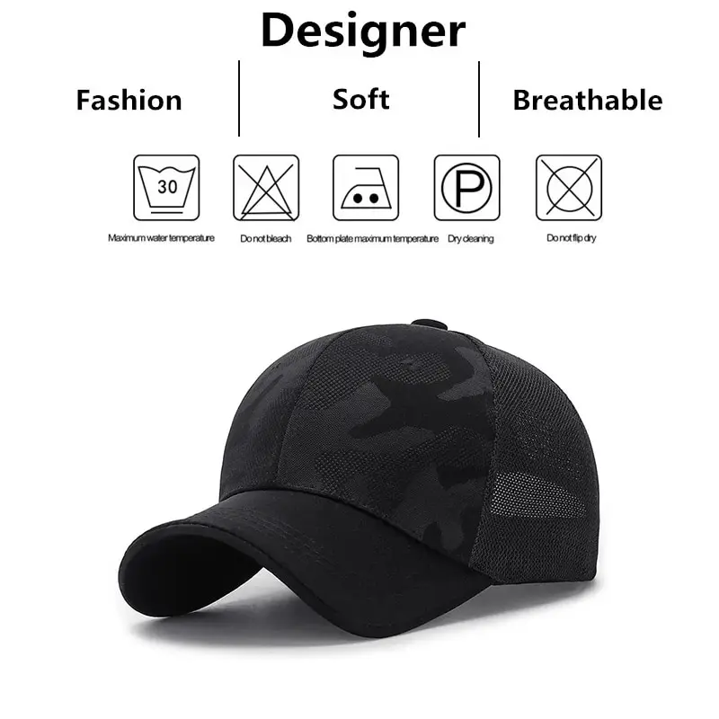 Unisex Light Plate Camouflage Breathable Baseball Net Caps Spring and Autumn Outdoor Adjustable Casual Hats Sunscreen Hat