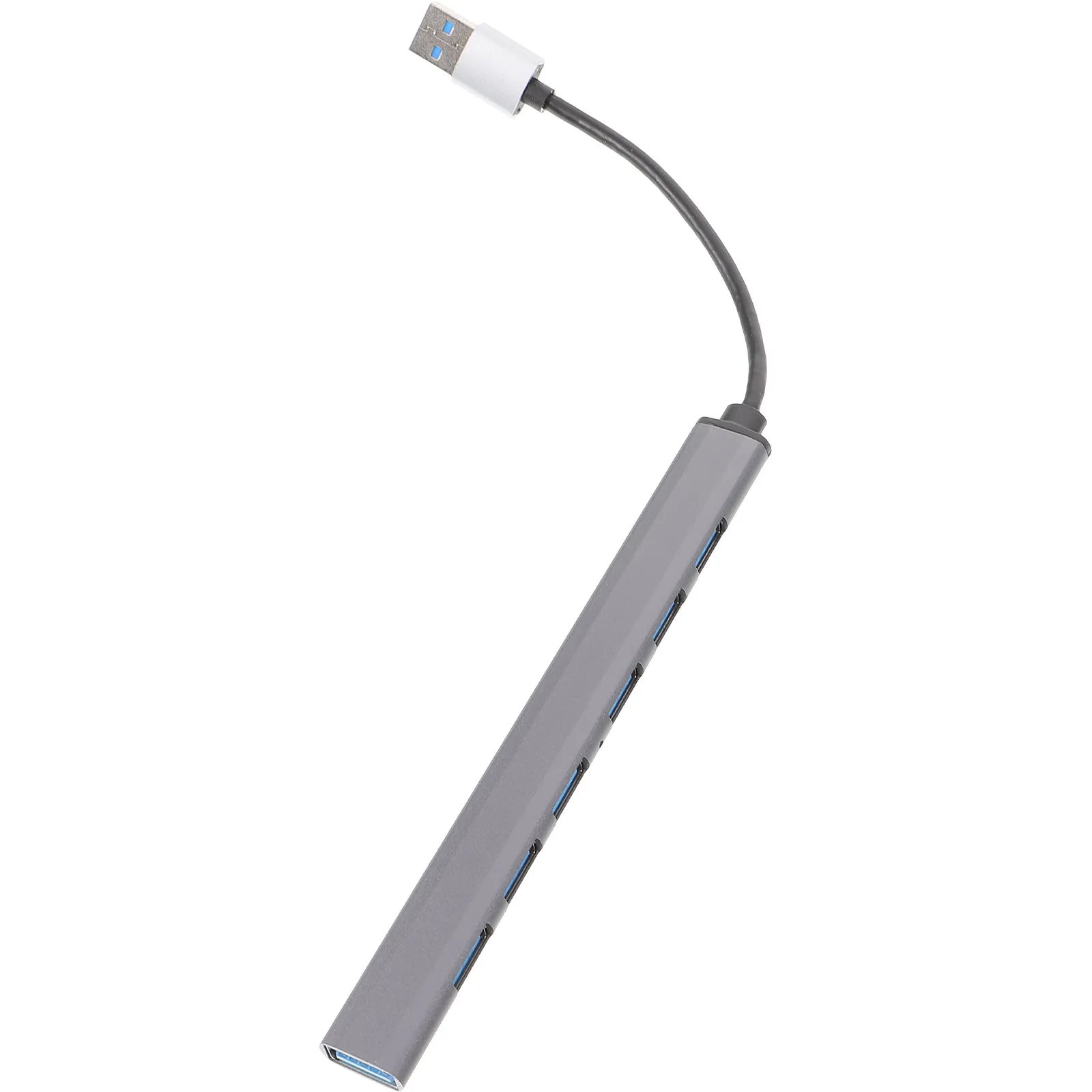 7-Port USB Hub Premium Aluminum Alloy USB 3.0 Extender for Laptop Pc Multiple Devices Support Otg Card Reader Hdd Printer Camera