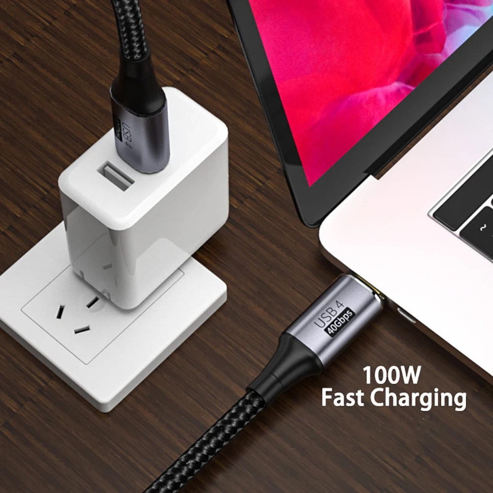 Câble de charge rapide USB 4 Type C vers C, 40Gbps, 8K à 60Hz, PD 100W, 10Gbps Syns.info ous, pour smartphone, Macbook Pro, création Chrome