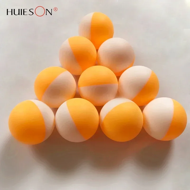 

Huieson BI Color Table Tennis Balls Orange and White 40+ New Material ABS Ping Pong Ball for Training Durable Entertainment Ball