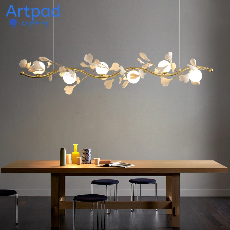 petal shell pendant light para sala de jantar novidade gold chandelier decoracao para casa lampada suspensa para restaurante e cozinha estilo nordico 01