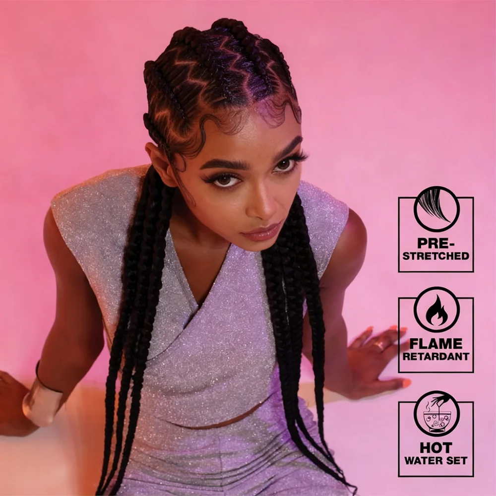 4x Sensationnel تمتد 38 بوصة جدائل شعر صناعية كانيكالون مثبطات اللهب لضفائر الصندوق والتويست للنساء #4