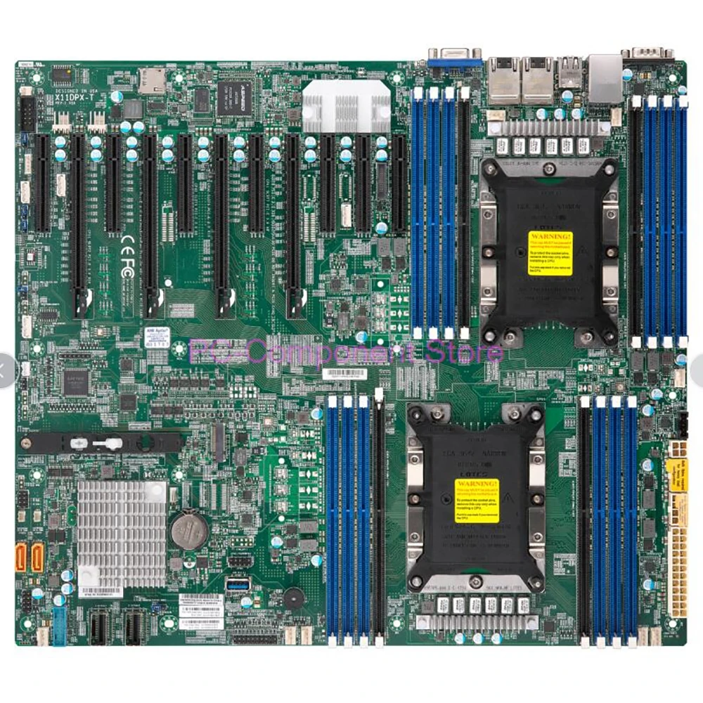 For Supermicro Server Motherboard Two-way Server C621 Chip 11 PCI-E Slots 3 UPI Dual 10GbE LGA-3647 X11DPX-T